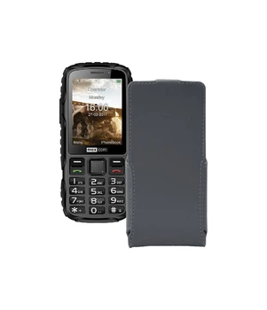 Чохол-флип з екошкіри для телефону Maxcom MM920 Сірий