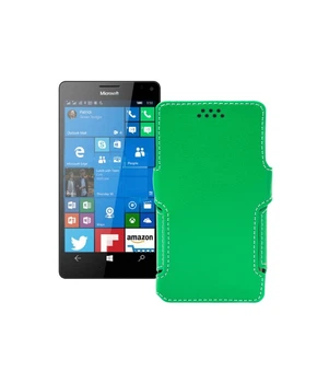 Чохол-книжка з екошкіри для телефону Microsoft Lumia 950 XL Зелений
