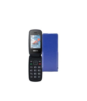 Чохол-флип з екошкіри для телефону Maxcom MM817 Синій