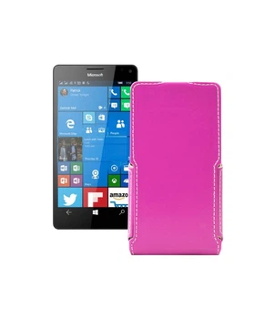 Чохол-флип з екошкіри для телефону Microsoft Lumia 950 XL Рожевий