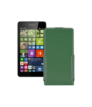 Чохол-флип з екошкіри для телефону Microsoft Lumia 540 Темно-зелений