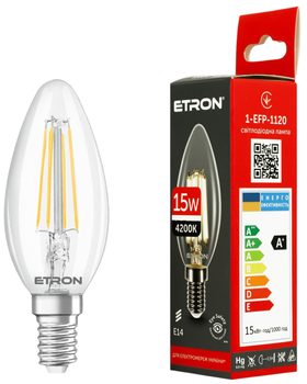 Светодиодная лампа ETRON Filament 1-EFP-1120 С37 15Вт 4200K Е14