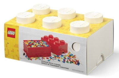 Контейнер в форме блока LEGO Storage Brick 6 белый (40000804) (5711938247218)