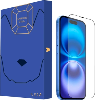 Захисне скло iLera Premium Sapphire Ultra + Corning Glass для Apple iPhone 16 Plus Black (iLPrSapUl16PL)