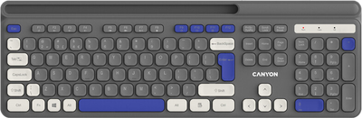 Клавиатура беспроводная Canyon HKB-W03 Wireless Grey (CNS-HKBW03DG)