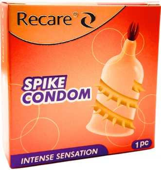 Презерватив Recare Spike Orange з шипами та вусиками 1 шт (ROZ6501053561)