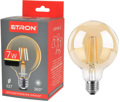 Світлодіодна лампа ETRON G95 7W E27 2700K 1-EFP-161