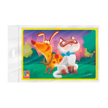 Мягкий пазл Vladi Toys Котик и собачка A5 развивающая VT1104-20