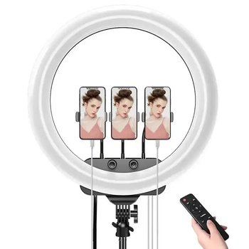 Професійна кільцева лампа RL-19 RGB LED на 48 см