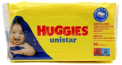 Серветки дитячі huggies unistar 56 шт.