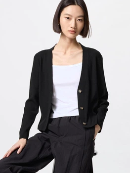 Кардиган в'язаний жіночий Uniqlo 535720872 S Чорний (1159825133)