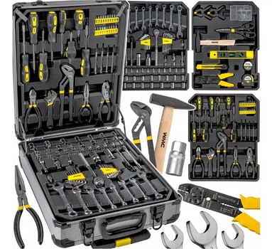 Универсальный набор инструментов WMC Tools WMC-186-3 186 единиц в кейсе - чемодане на колесах