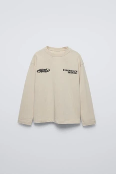 Лонгслів Zara пх10947 бежевий 134