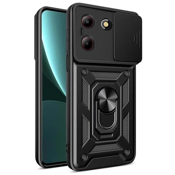 Чехол Fiji Camera Defence для ZTE Blade A54 бампер с защитой камеры и подставкой Black