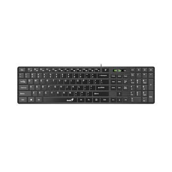 Клавіатура дротова Genius SlimStar 126 USB Black Ukr