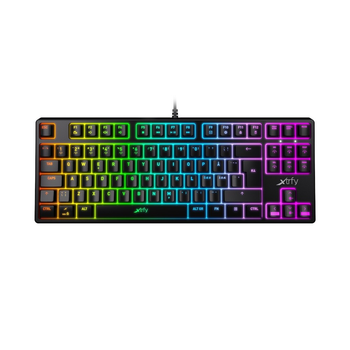 Клавіатура дротова механічна Xtrfy K4 TKL 87Key Kailh Red USB-A EN/UA RGB Чорний