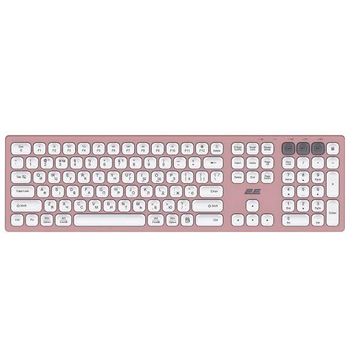 Клавіатура бездротова 2E KS270 105key WL/BT EN/UK рожево-білий