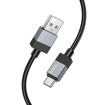 Кабель Hoco Type-C Honorific charging data cable X110 |1m, 3A| черный