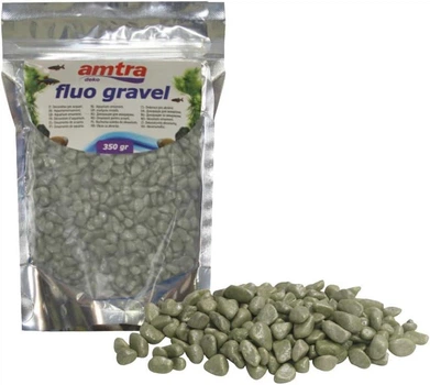 Грунт для аквариума керамические камни зеленые Amtra Fluo Gravel Silver 350 г