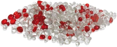 Грунт для аквариума искуственное стекло прозрачное/красное Amtra Crystal Sand white/red 400 г