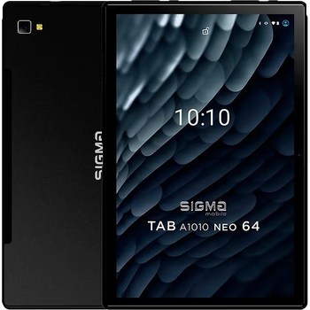 Планшет Sigma mobile Tab A1010 Neo 4/64GB 4G Dual Sim Black+чохол-книжка Сірий 21270