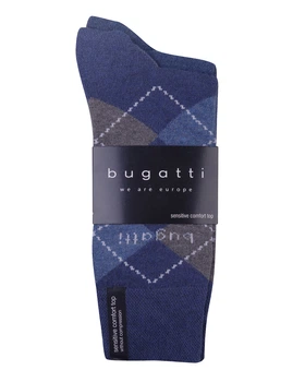 Шкарпетки чоловічі комплект ( 2 од. ) BUGATTI (6776-54Z/21-22-4) Синій 39-42