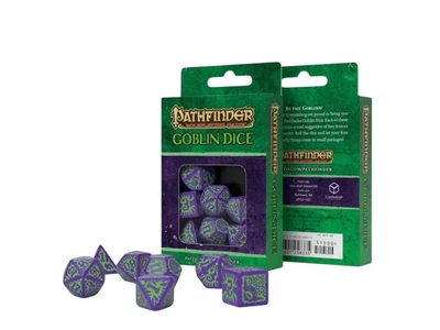 Набор кубиков Pathfinder Goblin Purple & green Dice Set, Q-Workshop, SPAT18