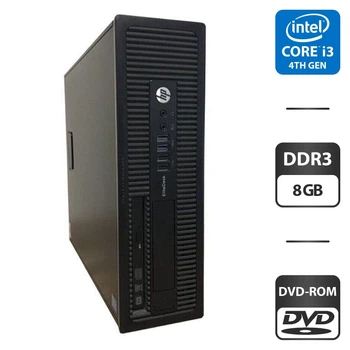 Компьютер HP EliteDesk 800 G1 SFF / Intel Core i3-4150 (2 (4) ядра по 3.5 GHz) / 8 GB DDR3 / 500 GB HDD / Intel HD Graphics 4400 / DVD-ROM б/у