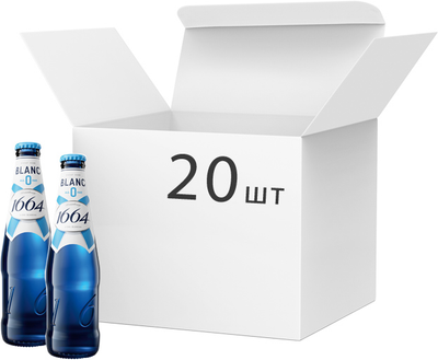 Упаковка пива Kronenbourg 1664 Blanc світле фільтроване 0% 0.46 л х 20 шт. (4820250944130)