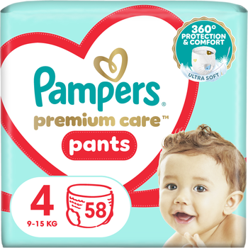 Підгузки-трусики Pampers Premium Care Pants Maxi 9-15 кг 58 шт (8001090759993)