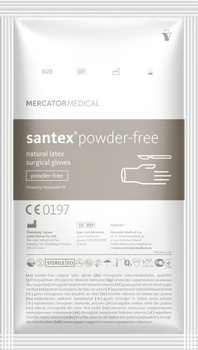 Рукавички хірургічні Mercator Medical Santex Неприпудрені 6.5 Кремові 1 пара (2 шт)