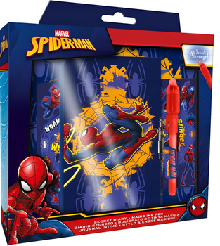 Zestaw Kids Euroswan Marvel Spider-man pamiętnik z magicznym długopisem (8435507885300)