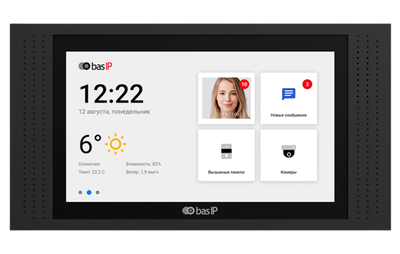 IP-відеодомофон BAS-IP AT-07 7'' IPS PoE Wi-Fi SIP Android (вбудована камера), Black + Black
