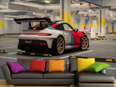 Флізелінові фотошпалери Upstream 3д на стіну "Porsche GT3RS" 180*120 см (S5CAR-015/2)