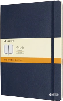 Записная книга Moleskine Classic 19 х 25 см 192 страницы в линейку Сапфир Мягкая обложка (8055002854771)