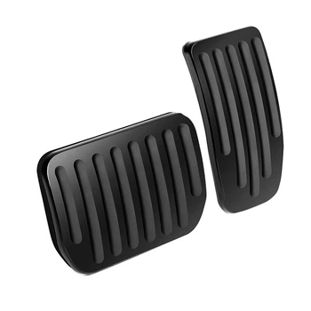 Декоративные накладки на педали Lesko для Tesla Model 3 Model Y 2017-2023 (TSL21120703) Black