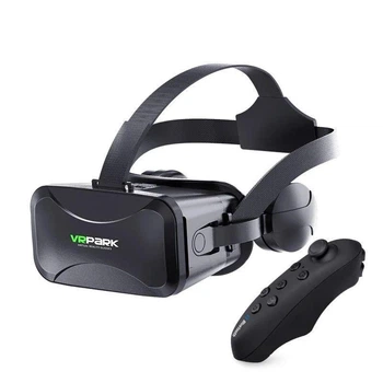 Очки виртуальной реальности VR Box Park с объемным звуком и пультом Черные 9938