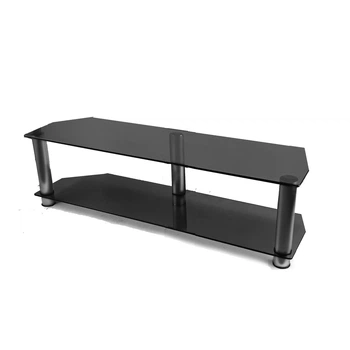Тумба из стекла под телевизор Commus Меридиан MX Mini gray-met (1250х350х376)
