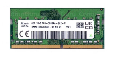 Оперативная память ноутбучная Hynix DDR4 8GB 3200MHz SO-DIMM 1Rx8 PC4-3200AA (HMA81GS6DJR8N-ХN)