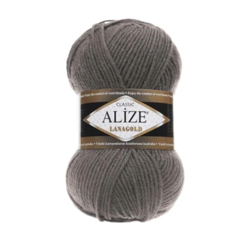 Пряжа для в'язання Alize Lana Gold 100 г колір сірий №348