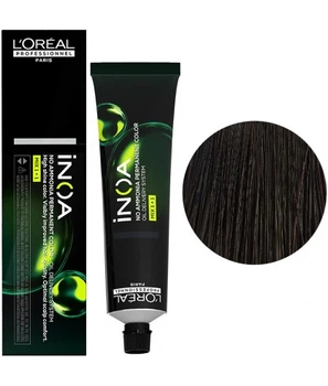 Крем-краска для волос Loreal Professionnel INOA 4/0 Интенсивный темный каштан 60 мл