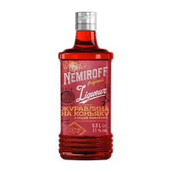 Настоянка Nemiroff Журавлина на коньяку 0.5 л 21% (4820181420529)
