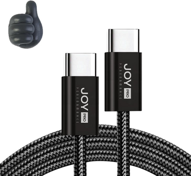 Кабель JoyPro USB Type-C 20 Вт 5 А 1 м з тримачем Black (C-TC-01-BL)