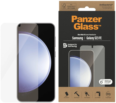 Захисне скло PanzerGlass Screen Protector Ultra-Wide Fit для Samsung Galaxy S23 FE (5711724073410)