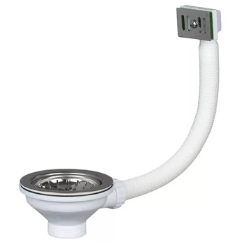 Слив для сифона SOLOPLAST с прямоугольным переливом пластик 1 1/2" хром К1100.2100