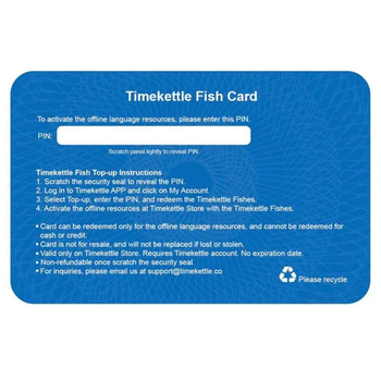 Карта поповнення Timekettle для перекладачів WT2, M3