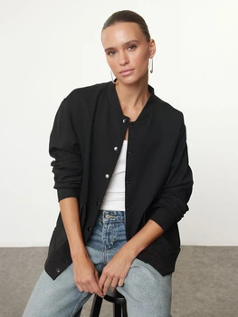 Бомбер жіночий Trendyol TWOAW25CE00065 M Black (8683050538628)