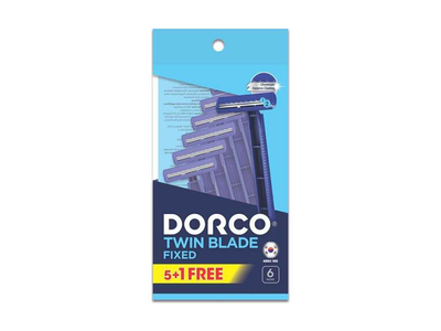 Бритва одноразова DORCO 6шт 5+1шт TWIN BLADE (2 леза)