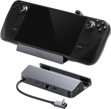 Док-станція Anker для Steam Deck/ROG Ally/Legion Go Dock, 6-в-1 HDMI 4K@60Hz, Gigabit Ethernet, USB-A та 100 Вт USB-C