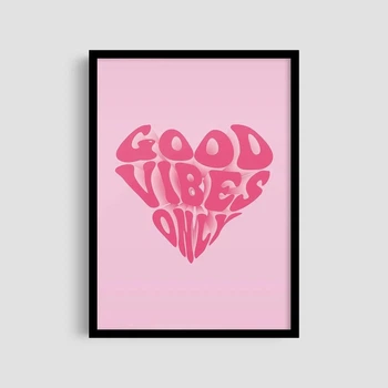 Постер Roomy "Good Vibes Pink" Без рамки A4 (29.7x21 cm)